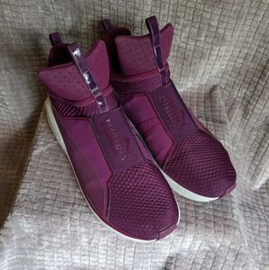 puma quilted fierce, purple size 10